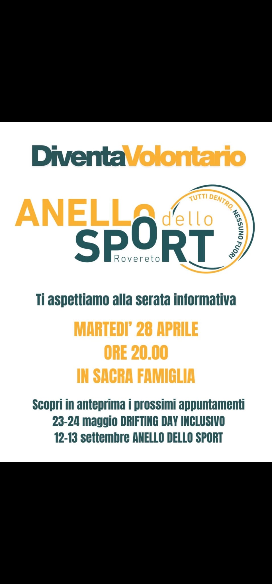 Diventa volontario dell’Anello dello Sport